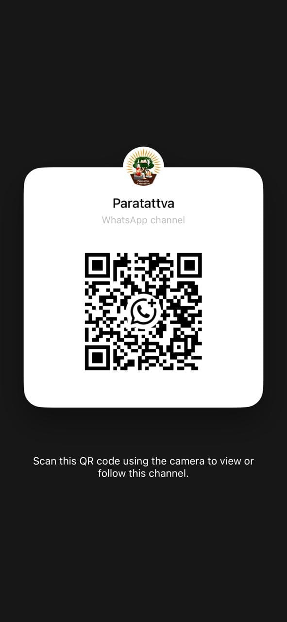 Paratattva WhatsApp Channel QR code
